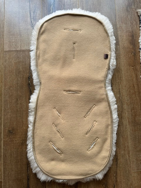 Follkee Medical Sheepskin Buggy Liner, Luxury Lambskin Baby Pram Pad, Natural Wool Stroller Liner, Universal Pram Liner baby shower gift