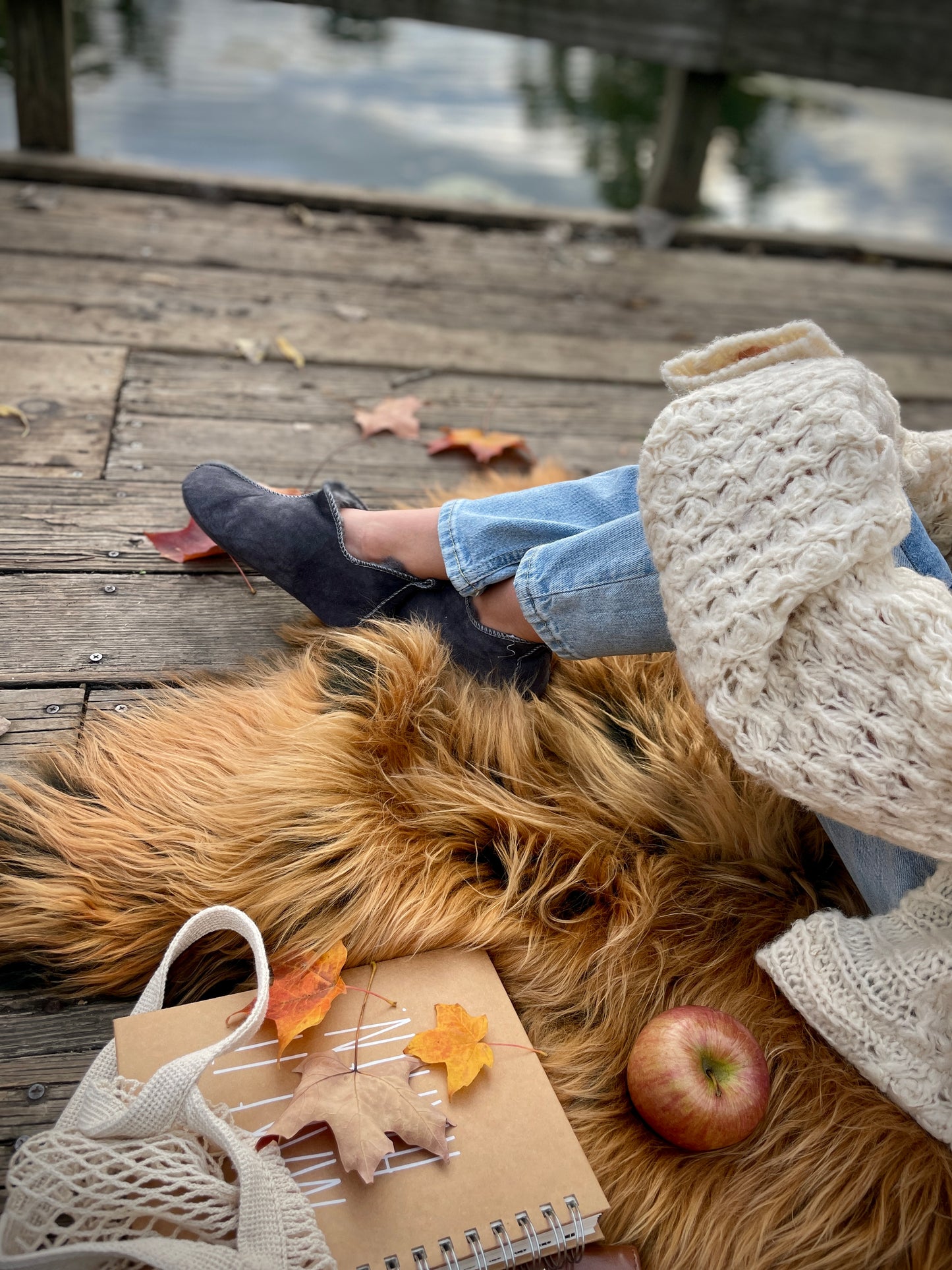 Follkee Kids Santa Bambosh Brown Indoor Barefoot Slipper