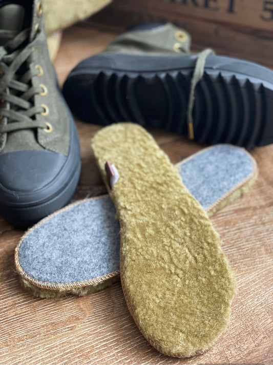 Wool Insoles, Sheepskin Shoe and Slippers Insole 100% MERINO WOOL