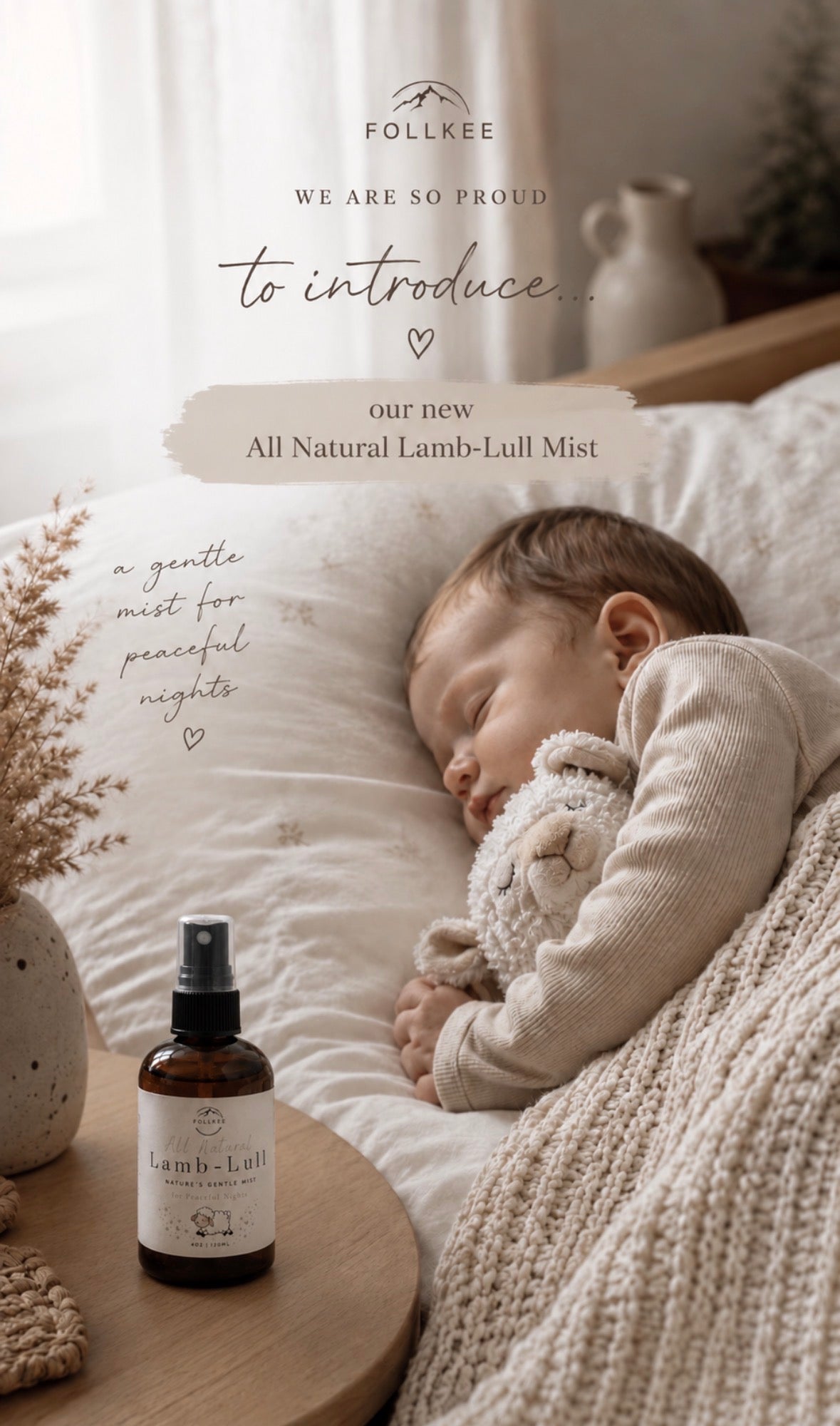 Follkee Relaxing Spray • Lavender Chamomile Lemon Eucalyptus • Nature’s Hug Mist • Good for Baby • Peaceful Nights 4oz.