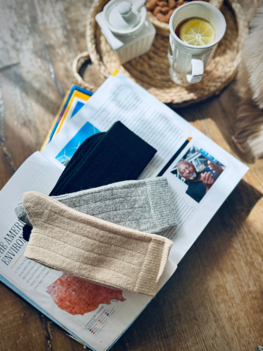 Follkee Cashmere Wool Socks Women's and Men's Casual Socks