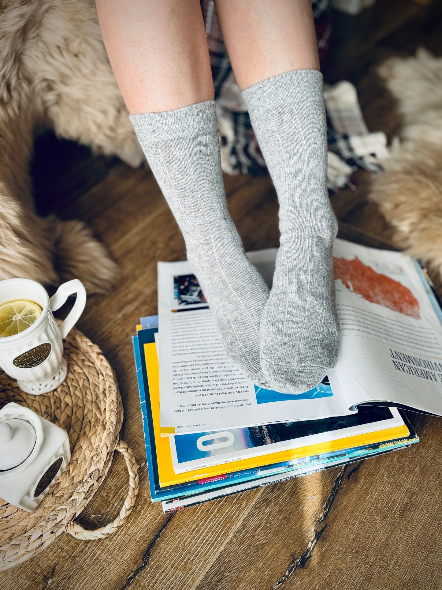 Follkee SET Cashmere Wool Socks Women's and Men's   Casual Socks