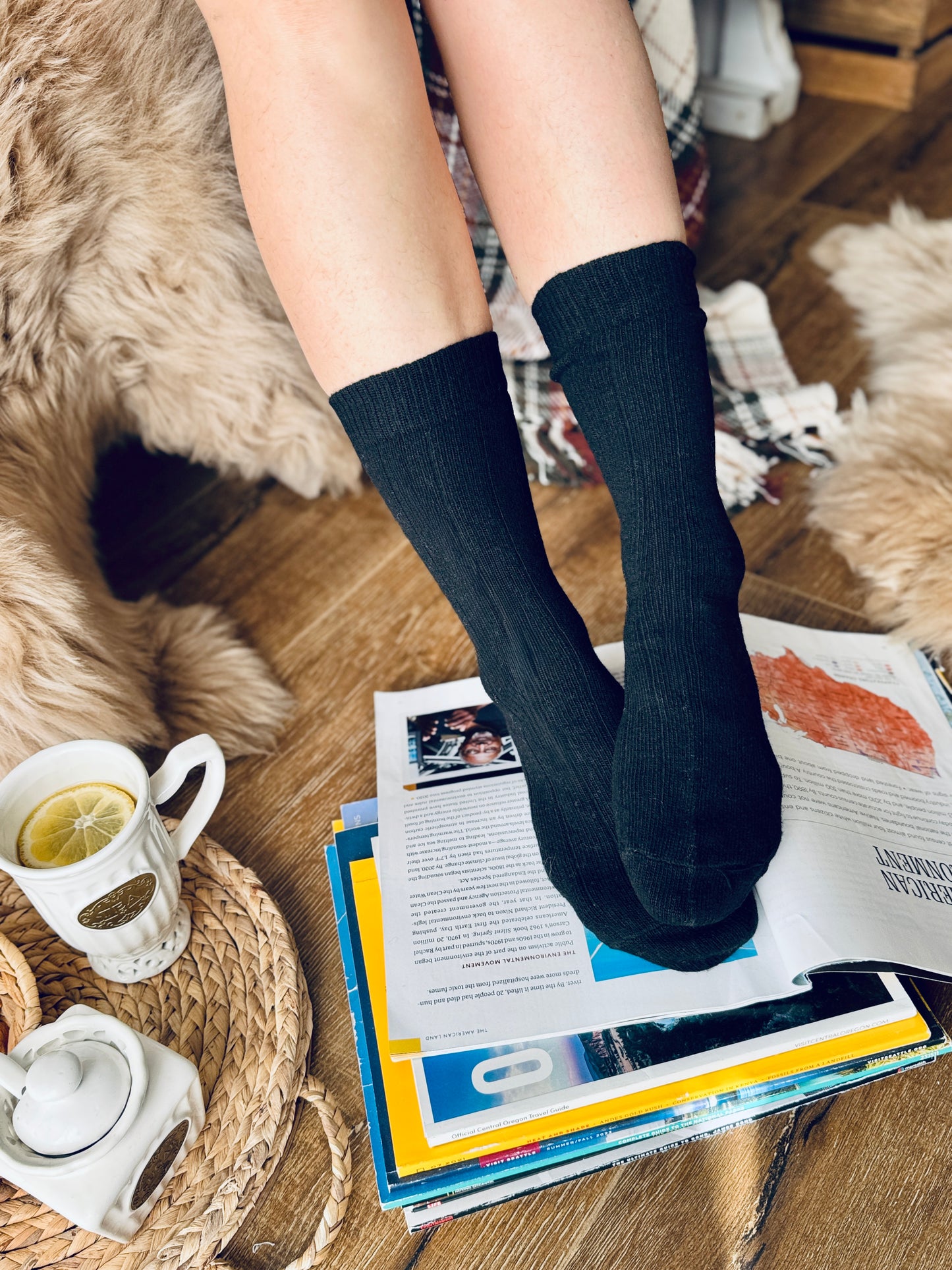 Follkee SET Cashmere Wool Socks Women's and Men's   Casual Socks