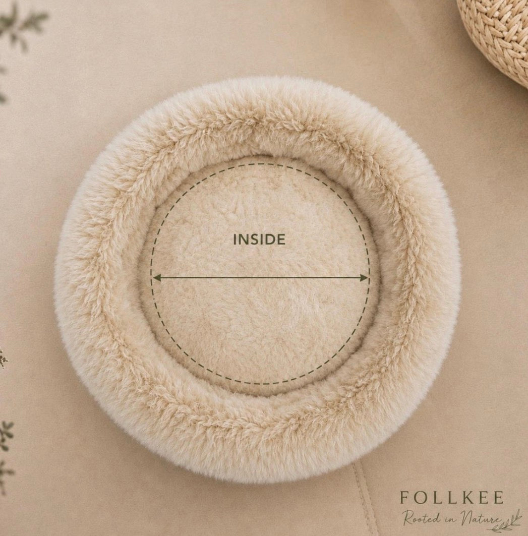 🤍 Merino Sheepskin Pet Bed — Natural Wool Comfort for Cats & Dogs