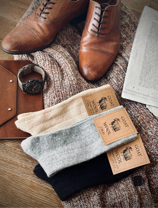 Follkee SET Cashmere Wool Socks Women's and Men's   Casual Socks