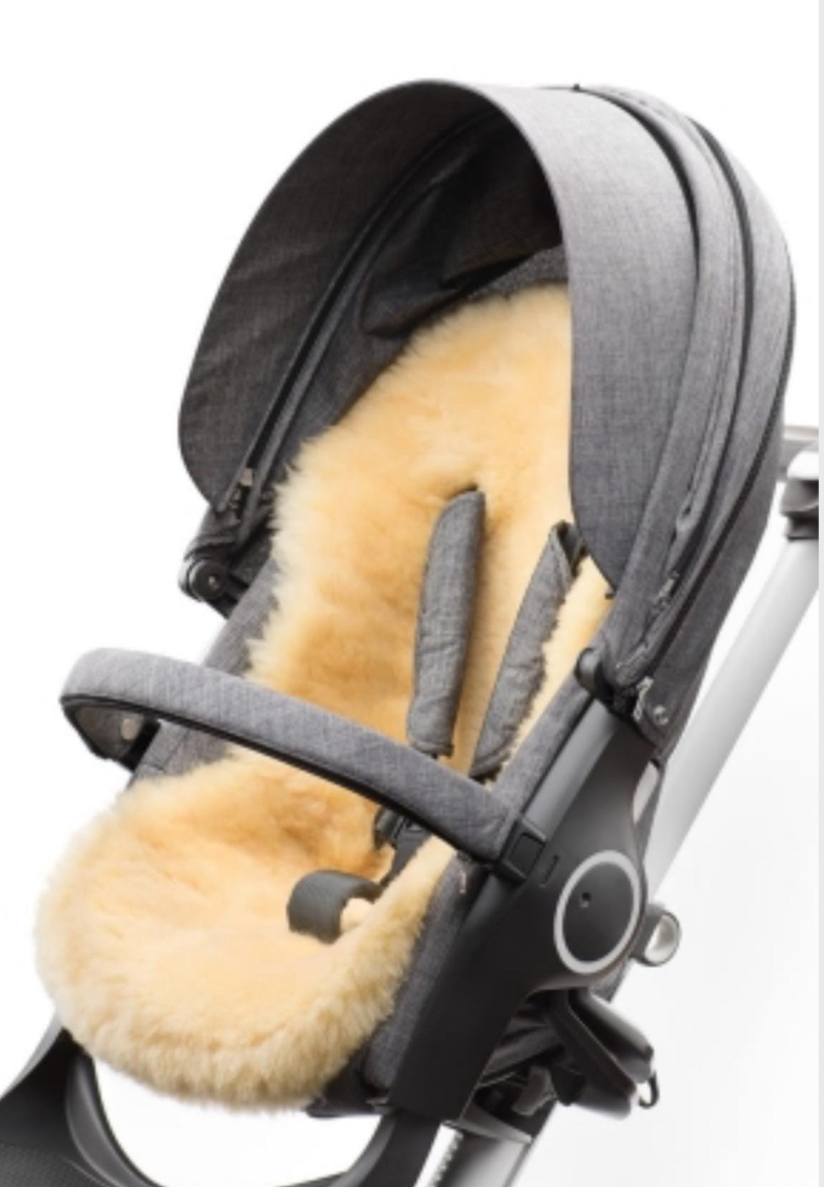 Follkee Medical Sheepskin Buggy Liner, Luxury Lambskin Baby Pram Pad, Natural Wool Stroller Liner, Universal Pram Liner baby shower gift