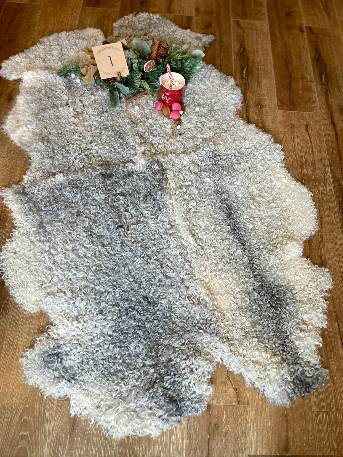Follkee Gotland Sheepskin Rug & Coach Throw: Luxurious, Natural & Grey – Custom Made