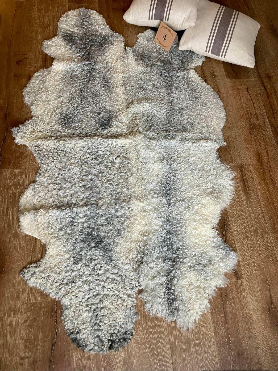 Follkee Gotland Sheepskin Rug & Coach Throw: Luxurious, Natural & Grey – Custom Made