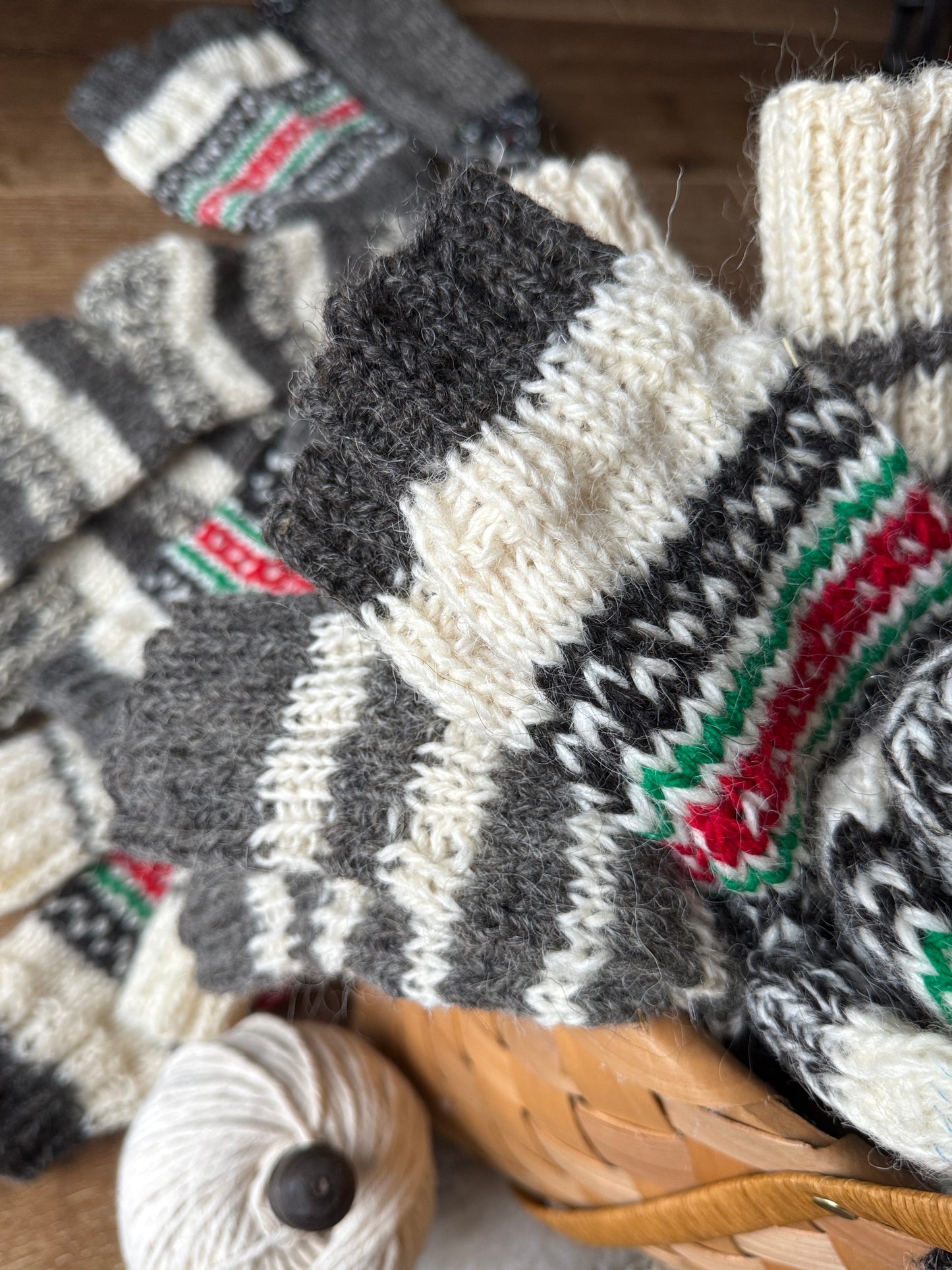 Follkee Hand Knitted 100% Organic Sheep Wool Socks Extra Thick Pure Wool