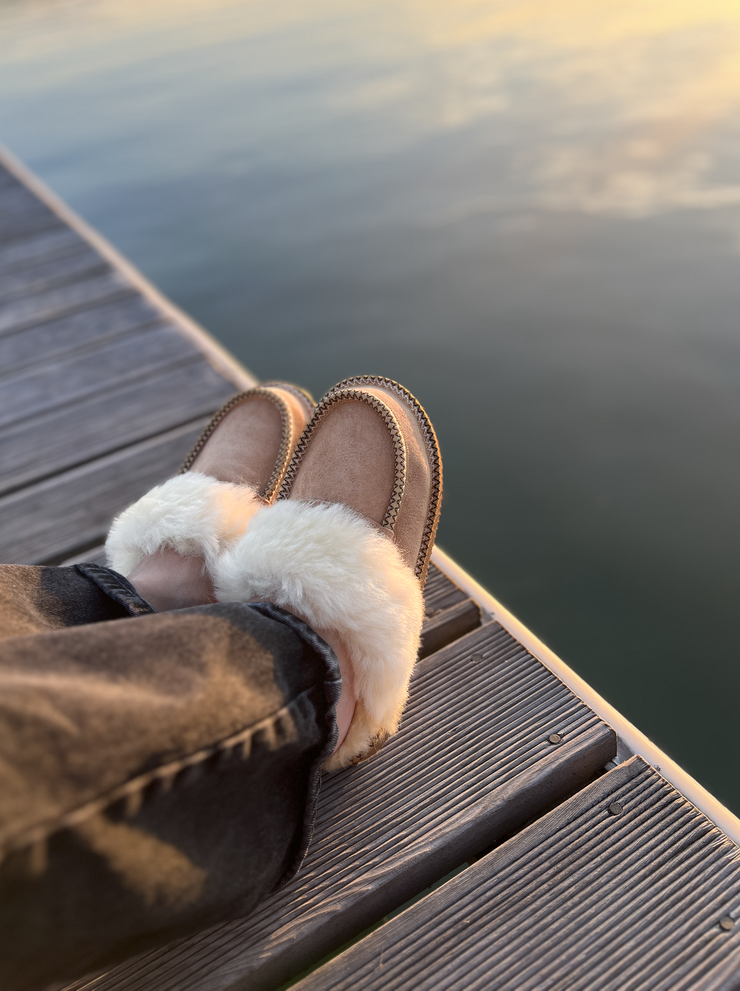 Betti New Collection Women's Slip on SheepSkin Merino Wool Slippers , House Shoes