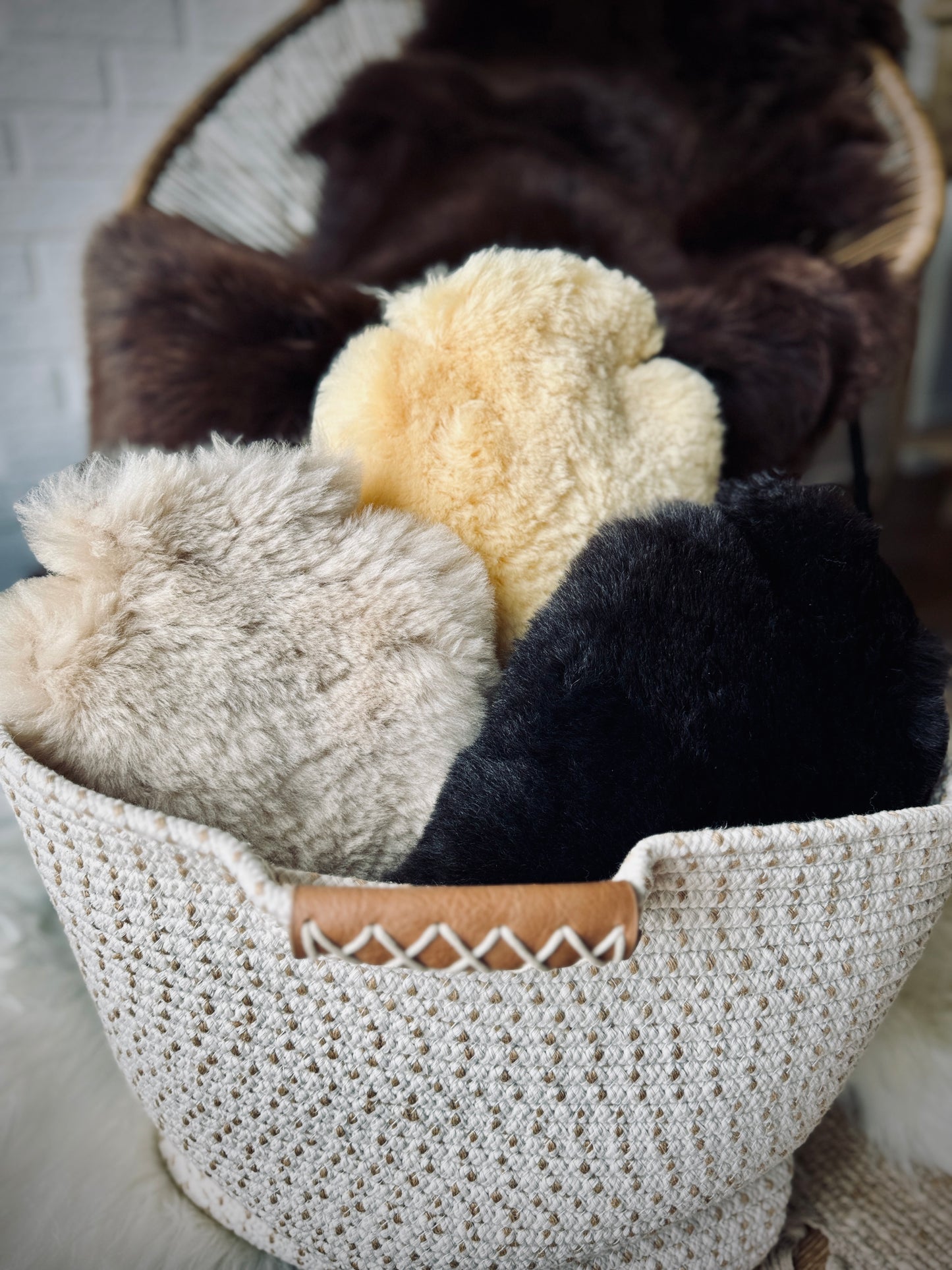 Sheepskin Hot Water Bottle Cover, All Natural,Iceland Merino