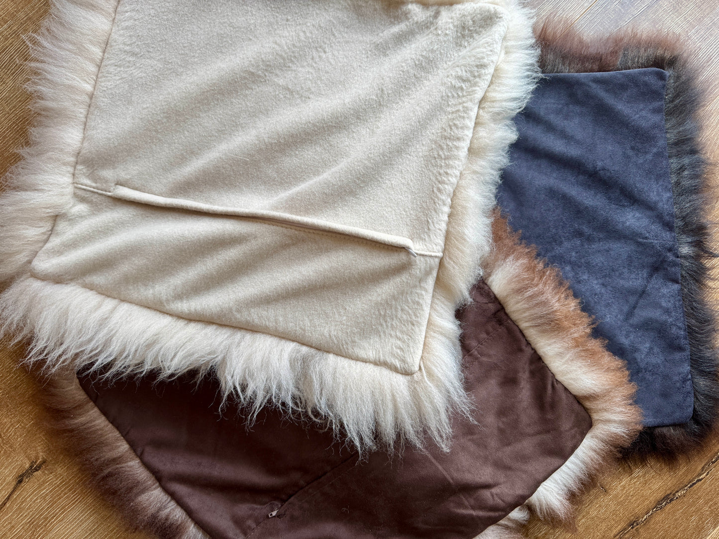 Luxurious Single-Sided Sheepskin Cushions | Scandinavian Decor | Pillow Cover | Icelandic Style | Trendy | Cozy