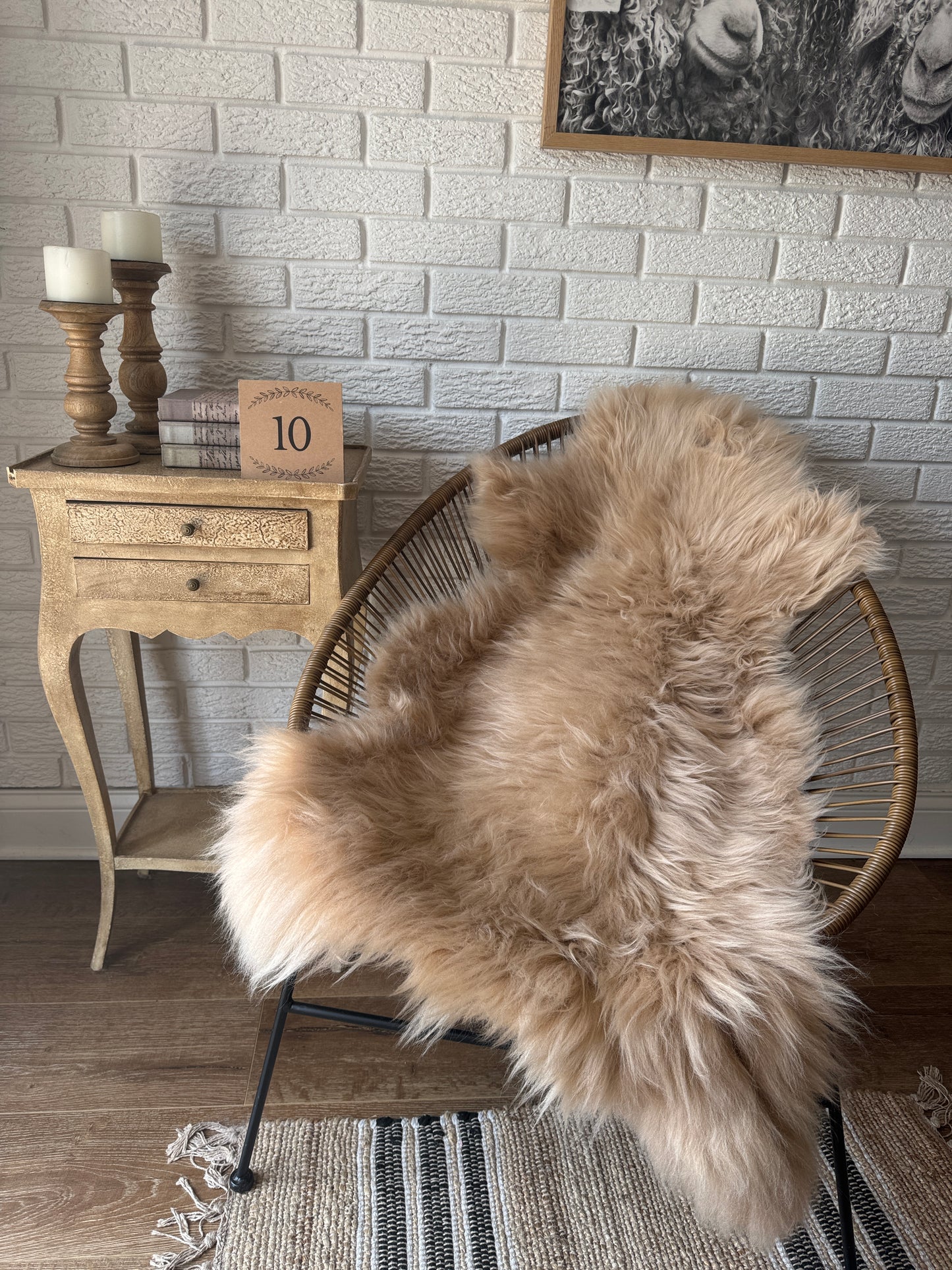 Follkee SheepSkin Rug, Icelandic Premium Quality Sheepskin Blanket, Australian SheepSkin, Soft Sheepskin, Sheepskin throw IMP