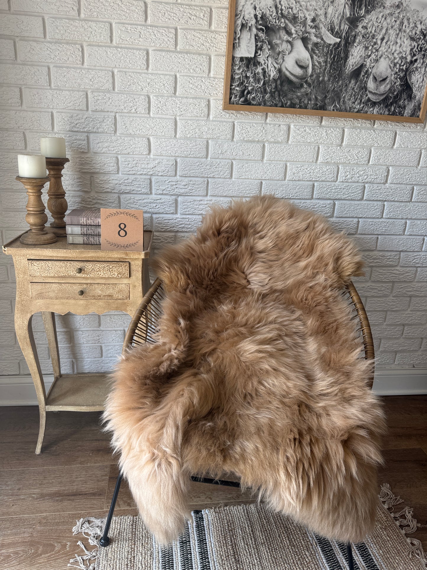 Follkee SheepSkin Rug, Icelandic Premium Quality Sheepskin Blanket, Australian SheepSkin, Soft Sheepskin, Sheepskin throw IMP