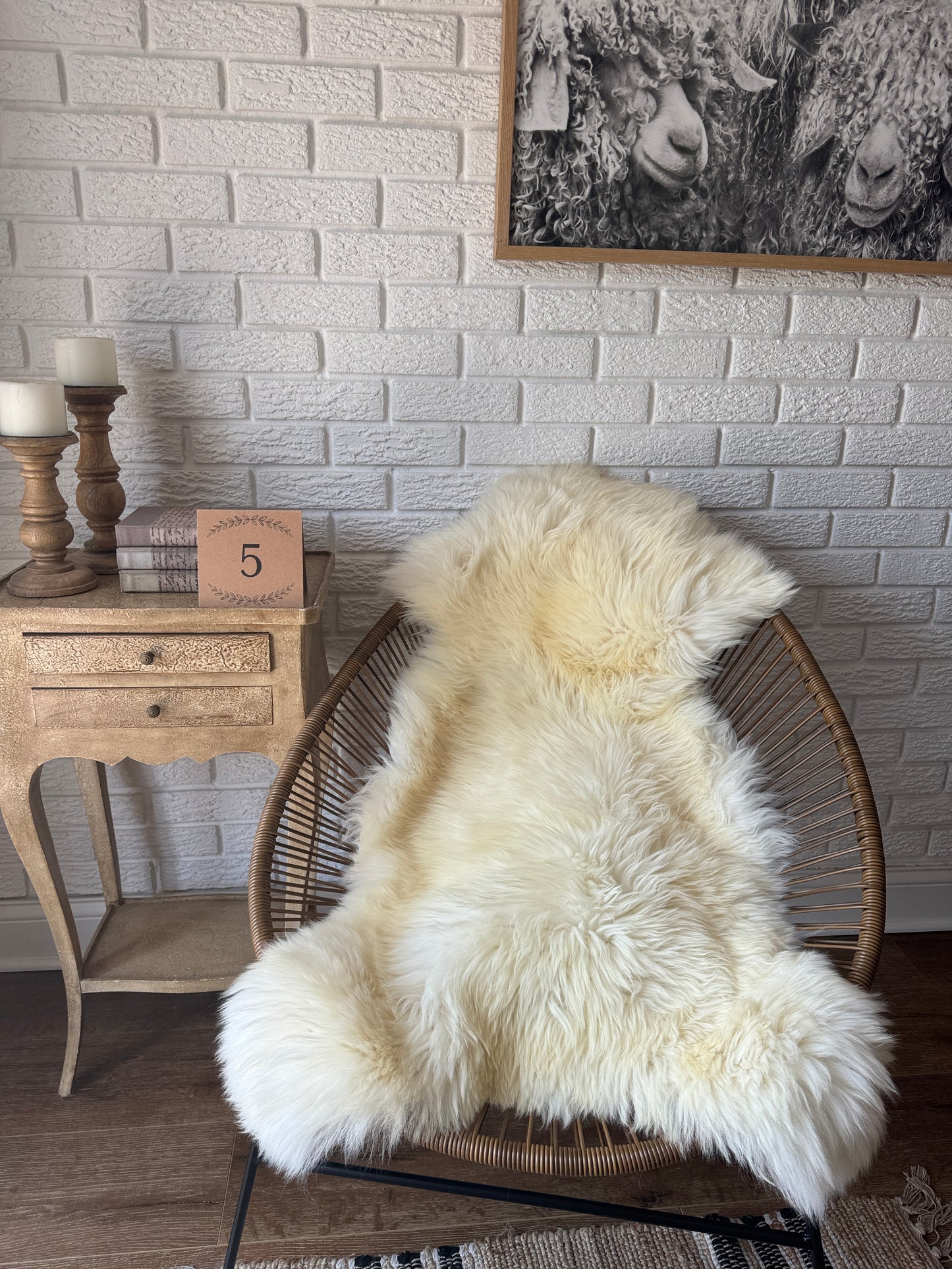 Follkee SheepSkin Rug, Icelandic Premium Quality Sheepskin Blanket, Australian SheepSkin, Soft Sheepskin, Sheepskin throw IMP
