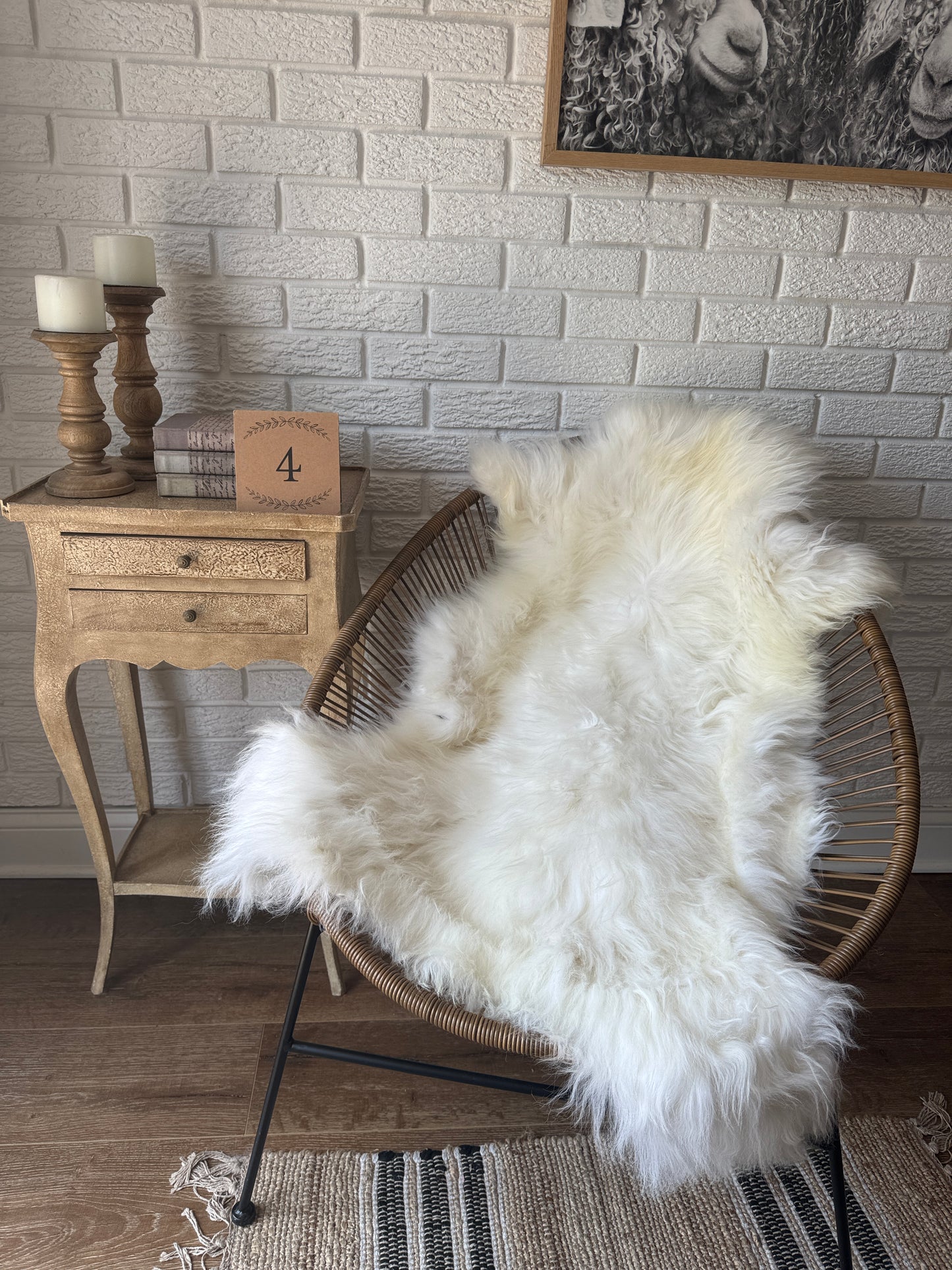 Follkee SheepSkin Rug, Icelandic Premium Quality Sheepskin Blanket, Australian SheepSkin, Soft Sheepskin, Sheepskin throw IMP