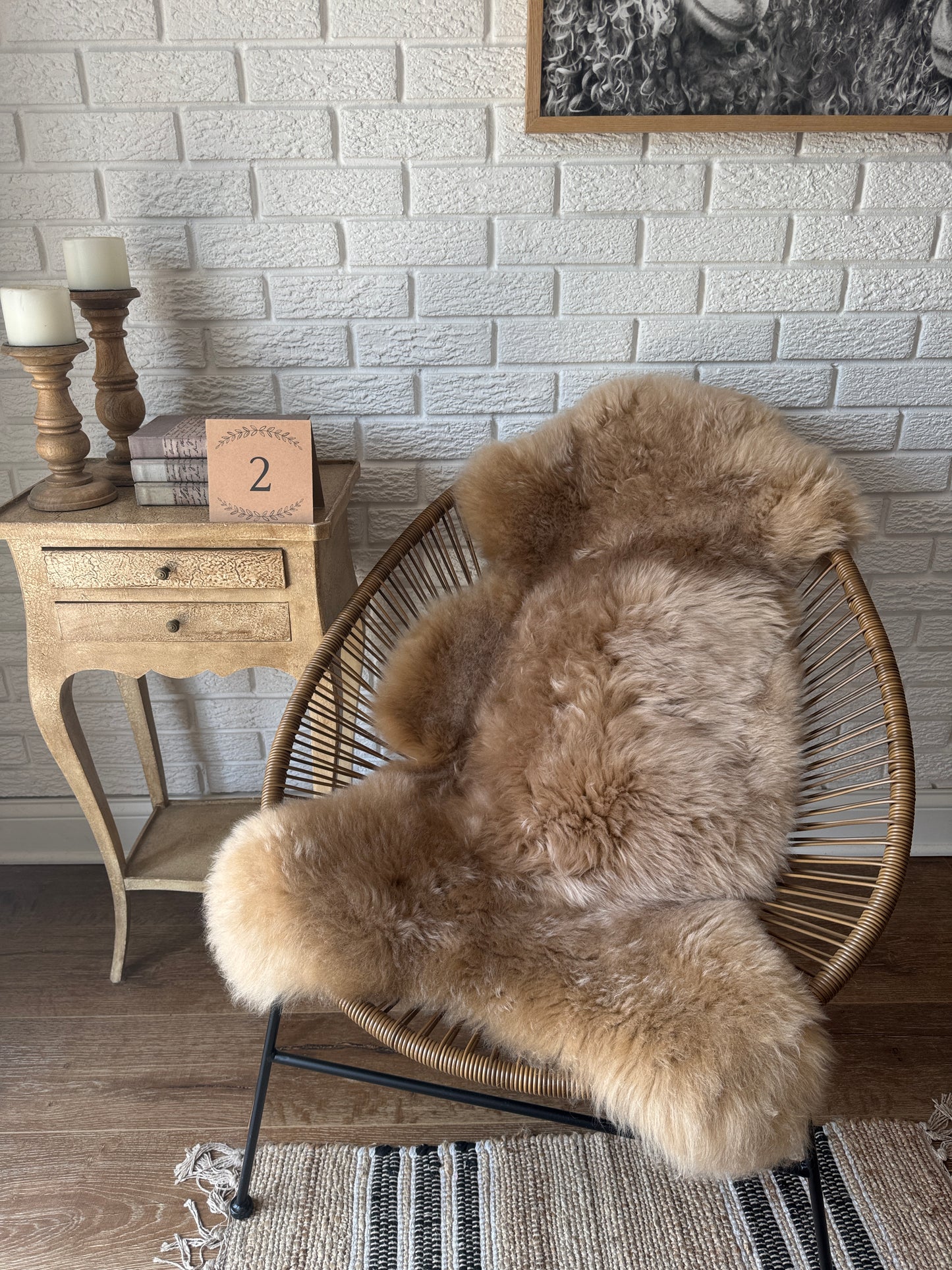 Follkee SheepSkin Rug, Icelandic Premium Quality Sheepskin Blanket, Australian SheepSkin, Soft Sheepskin, Sheepskin throw IMP