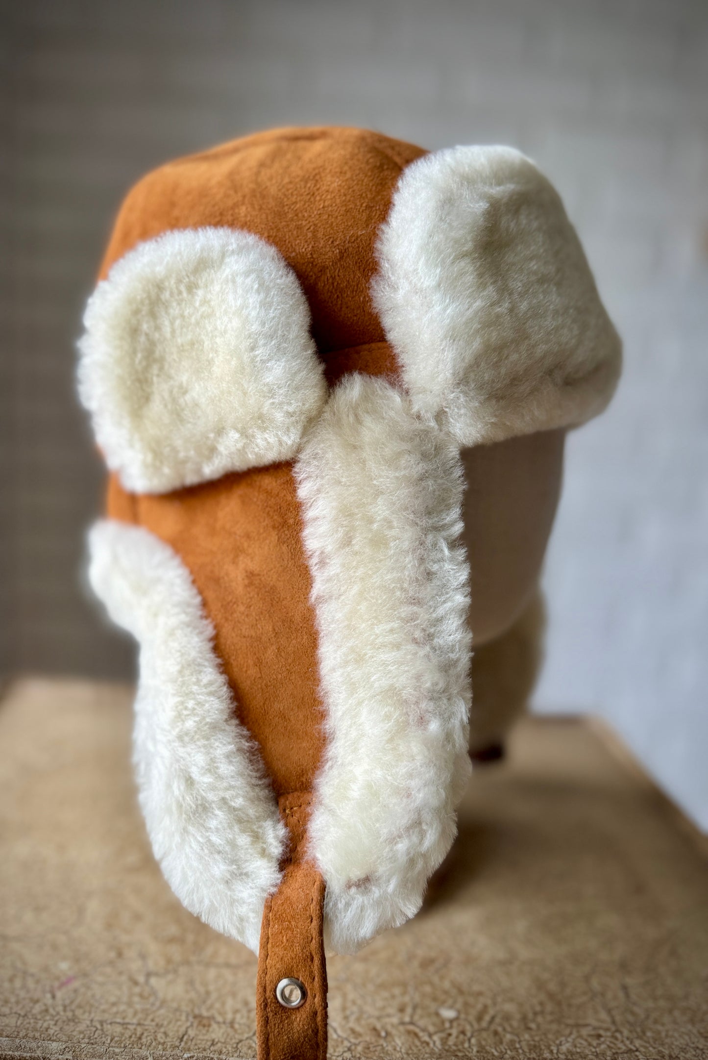 Pilot Aviator Bomber Hat Sheepskin Wool Lined Handcrafted Sustainable Trendy