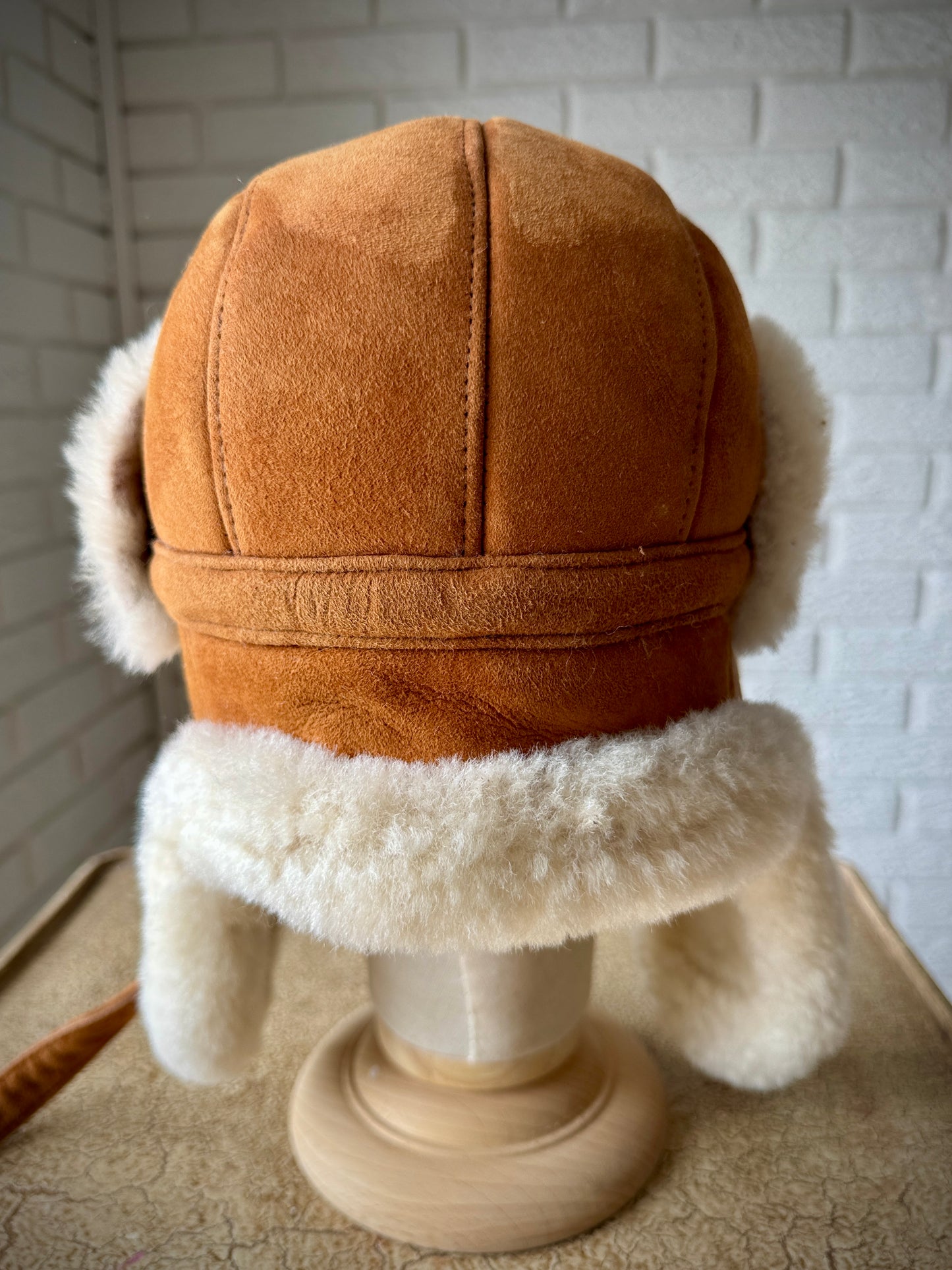 Pilot Aviator Bomber Hat Sheepskin Wool Lined Handcrafted Sustainable Trendy