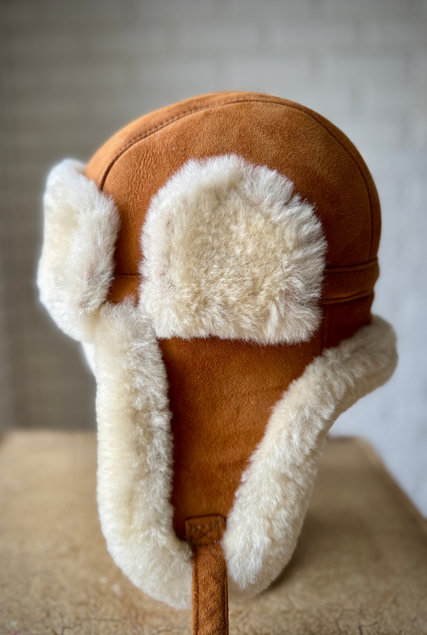 Pilot Aviator Bomber Hat Sheepskin Wool Lined Handcrafted Sustainable Trendy