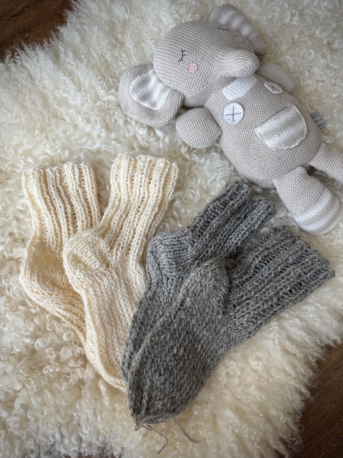 Kids Hand Knitted 100% Organic Sheep Wool Socks, Kids Warm Socks, Wool Winter Socks