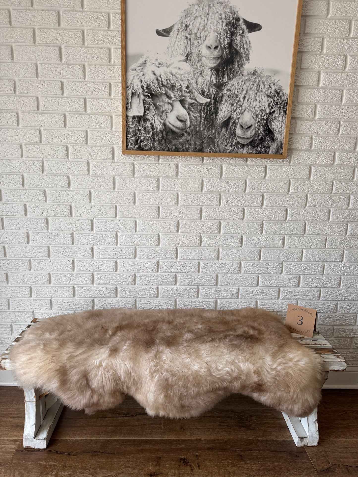 Follkee Unique-Premium Sheepskin Rug Throw Fur Rug Sheepskin Rug Throw, natural sheepskin, real sheepskin rug, genuine leather rug OW