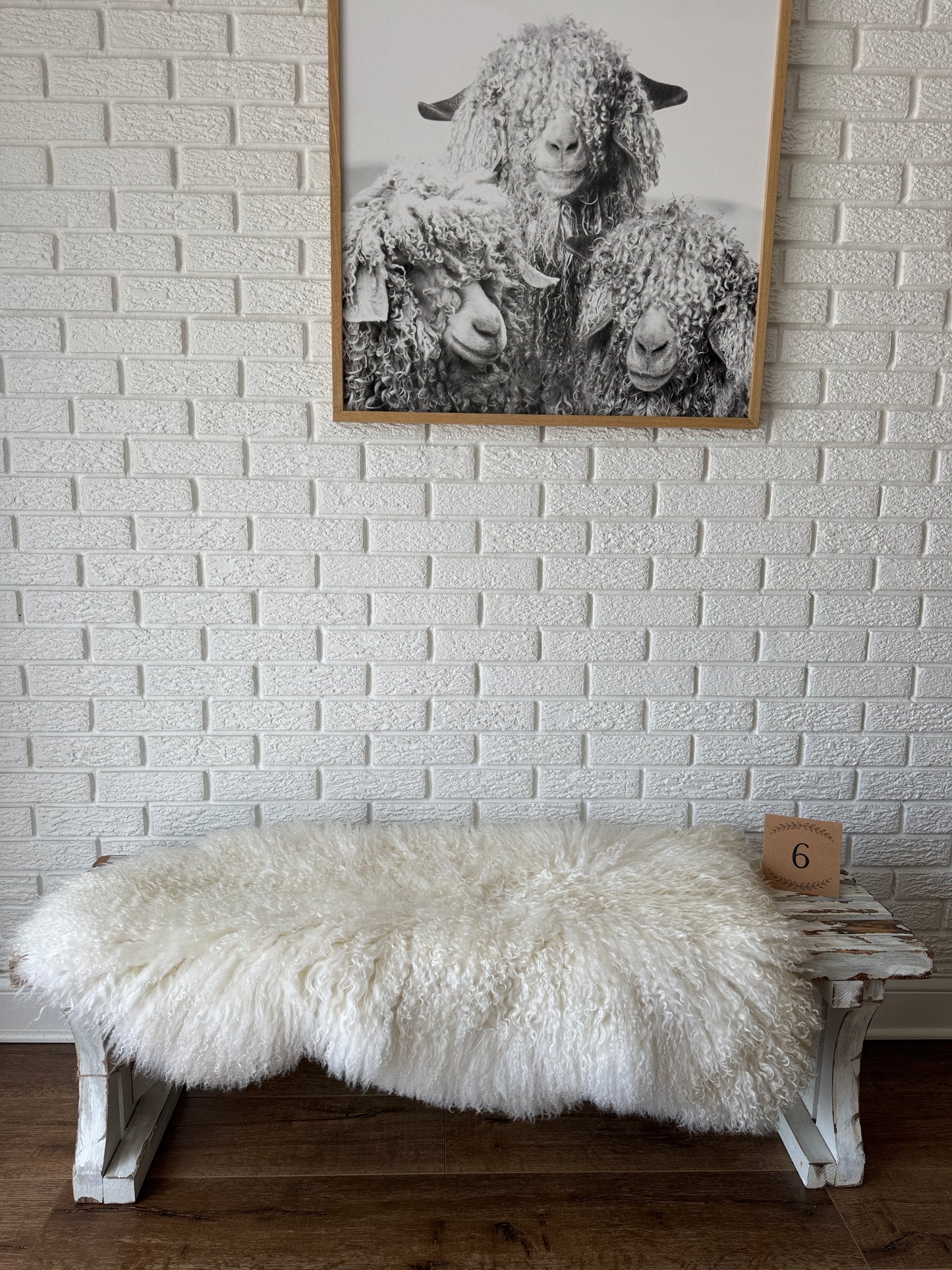 Follkee Unique-Premium Sheepskin Rug Throw Fur Rug Sheepskin Rug Throw, natural sheepskin, real sheepskin rug, genuine leather rug OW