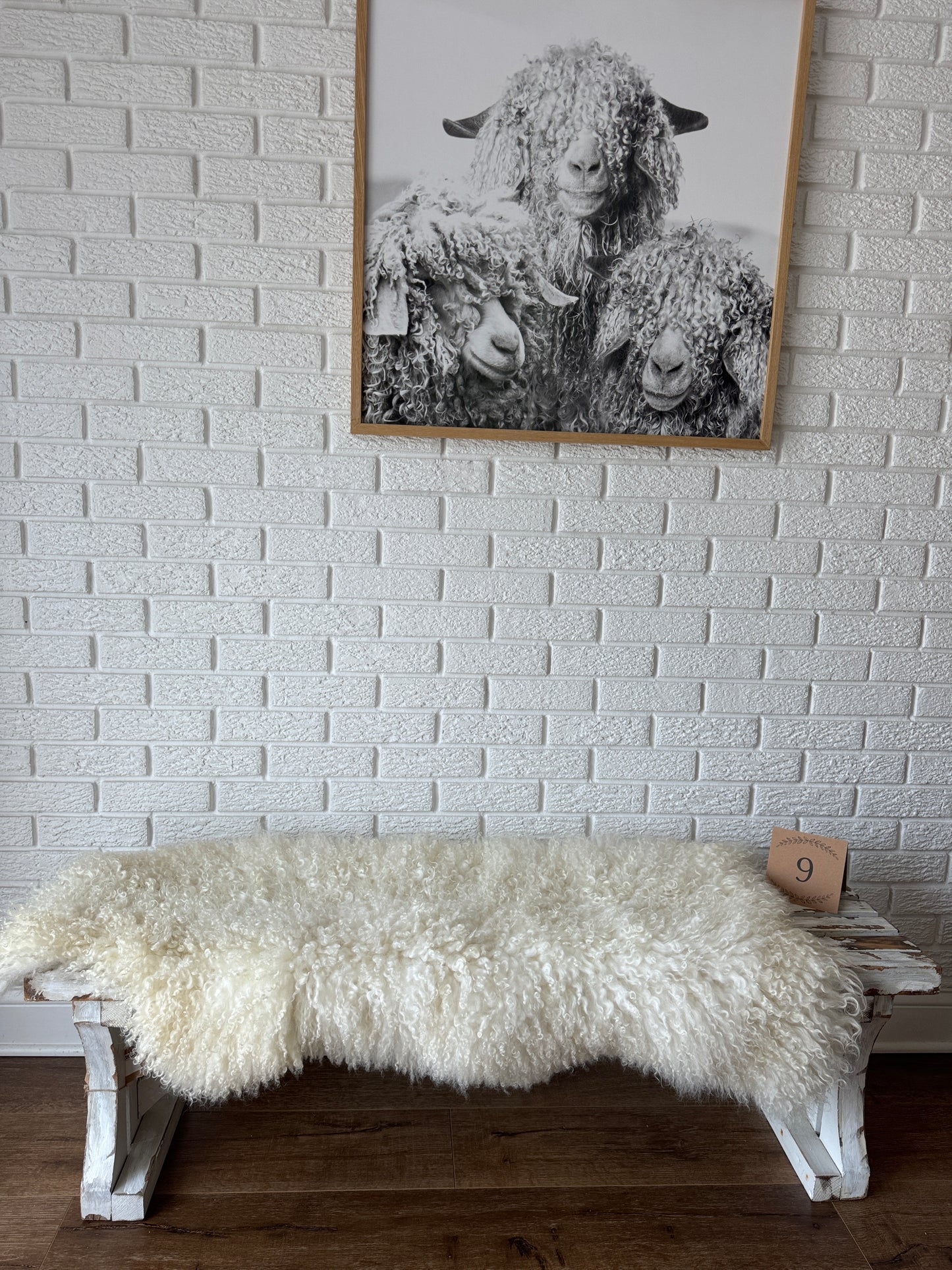 Follkee Unique-Premium Sheepskin Rug Throw Fur Rug Sheepskin Rug Throw, natural sheepskin, real sheepskin rug, genuine leather rug OW