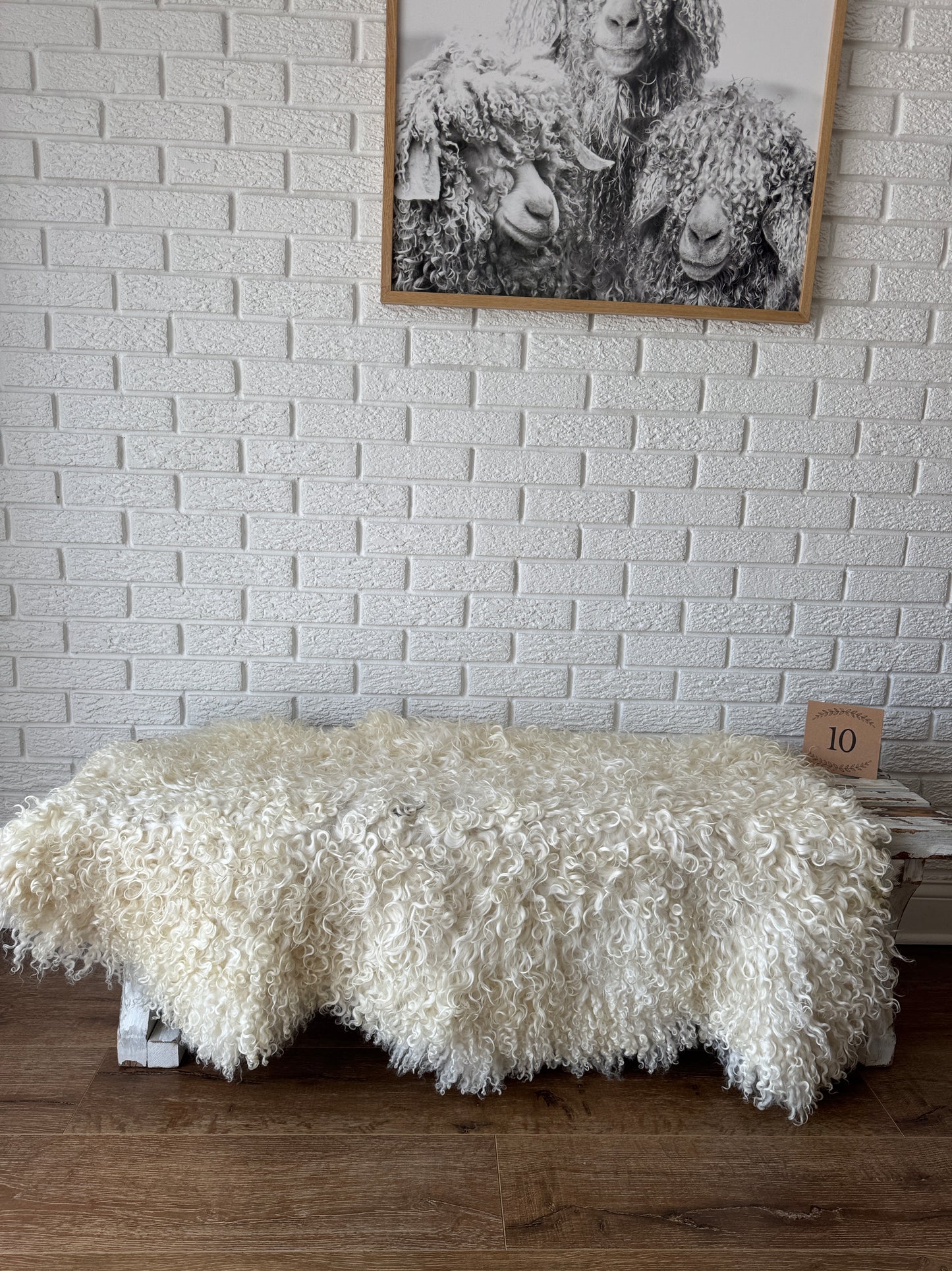 Follkee Unique-Premium Sheepskin Rug Throw Fur Rug Sheepskin Rug Throw, natural sheepskin, real sheepskin rug, genuine leather rug OW