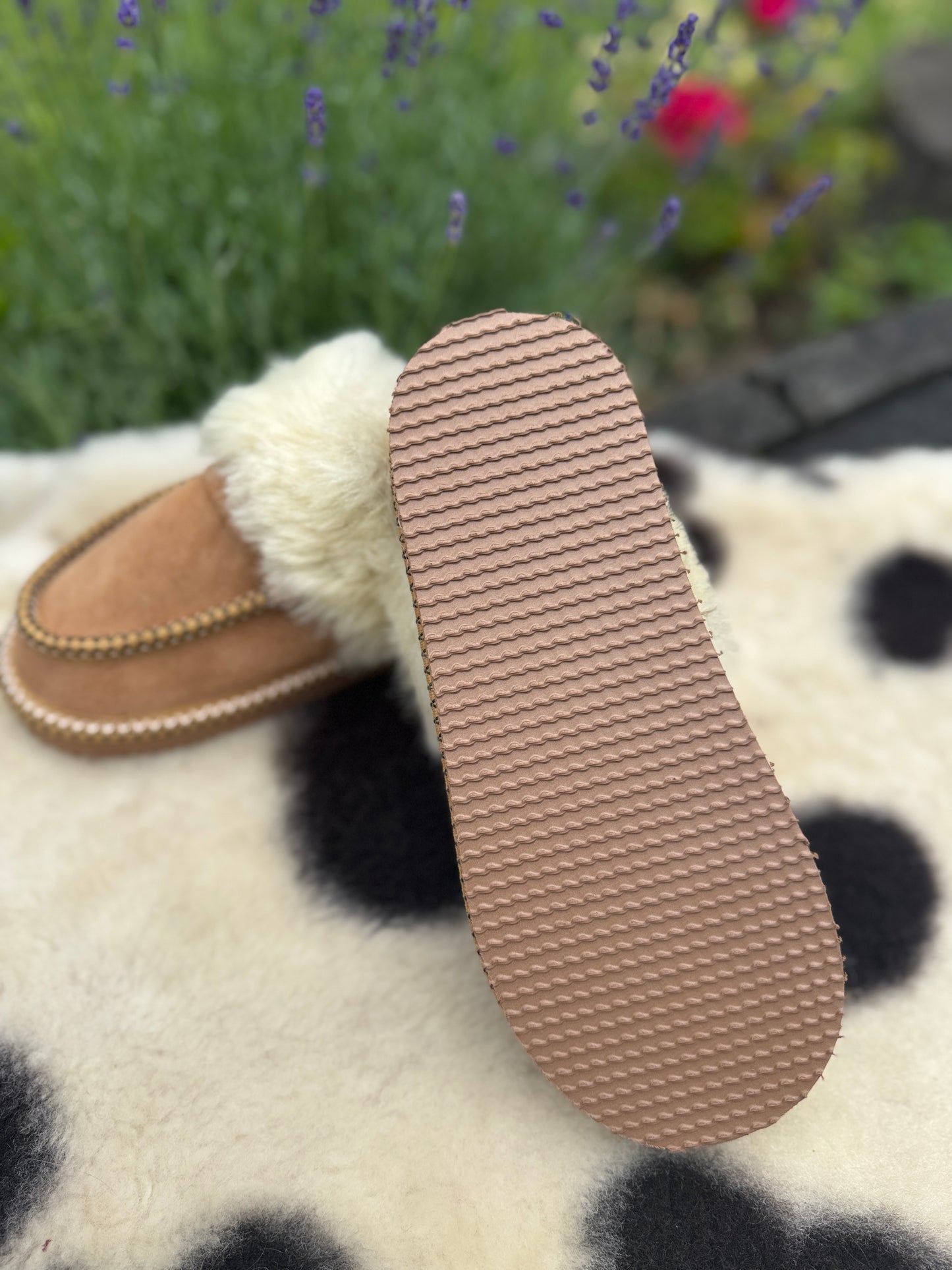 Betti New Collection Women's Slip on SheepSkin Merino Wool Slippers , House Shoes