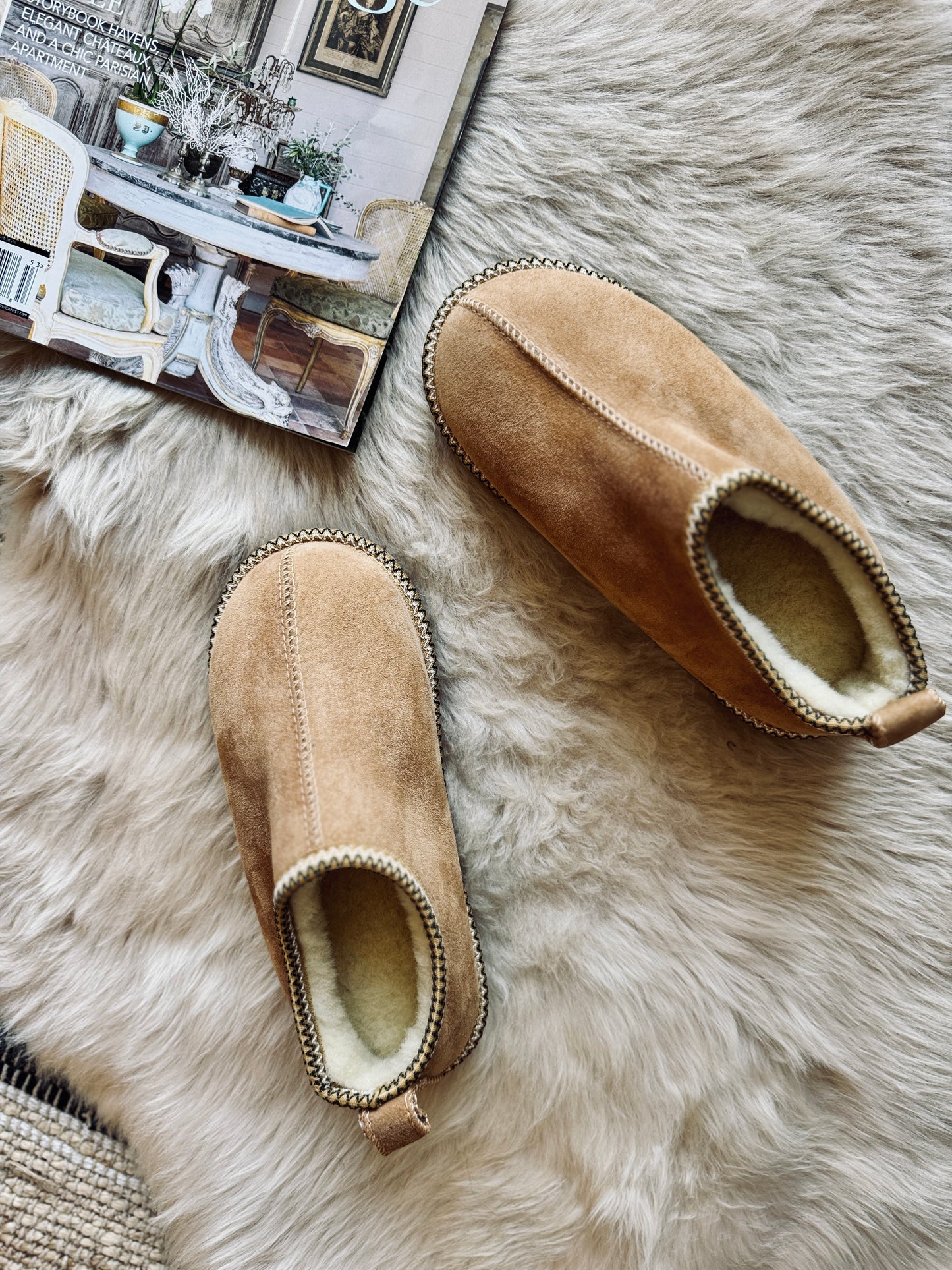 Follkee Unisex Sheepskin Slippers-Brooksie from NEW Collection Handcrafted | Sustainable | Ultra-Light Slippers, House Shoes, Wool Slippers
