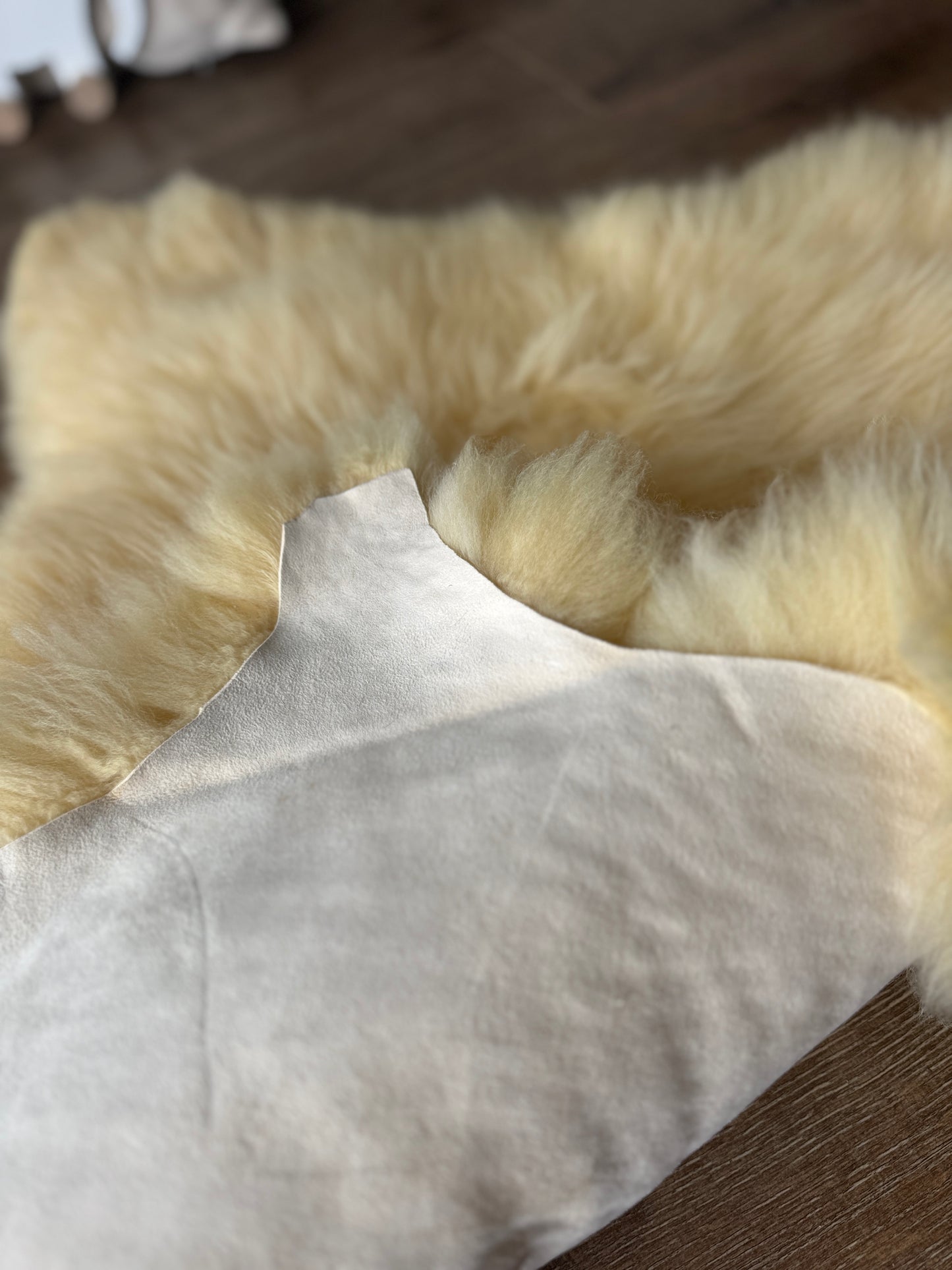 Nursery Sheepskin, Organic Relugan Sheepskin Mat – Natural, Hypoallergenic Short Wool
