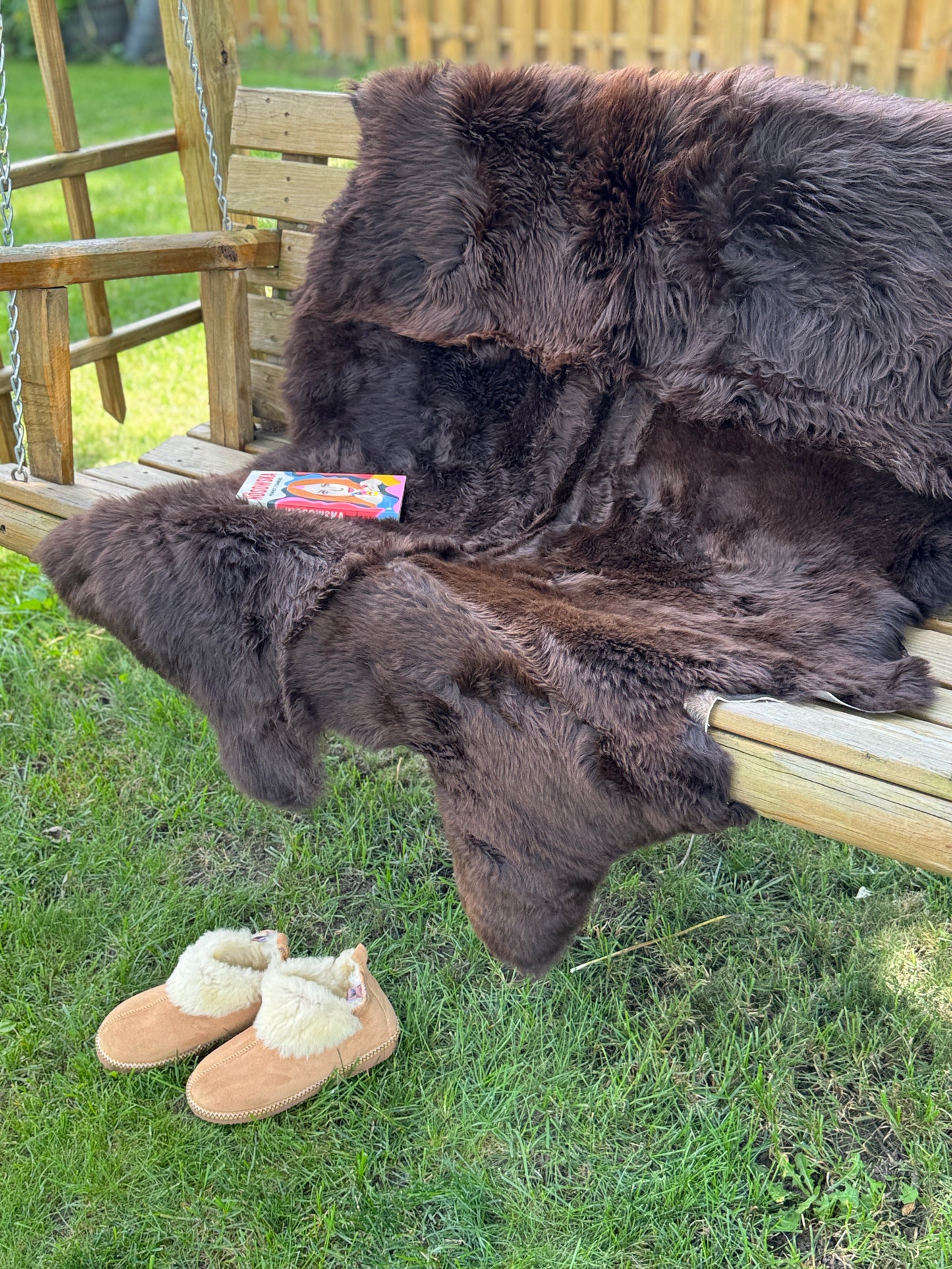 Follkee Sheepskin, Natural Brown Icelandic Sheepskin, sheepskin rug throw, natural sheepskin, real sheepskin rug
