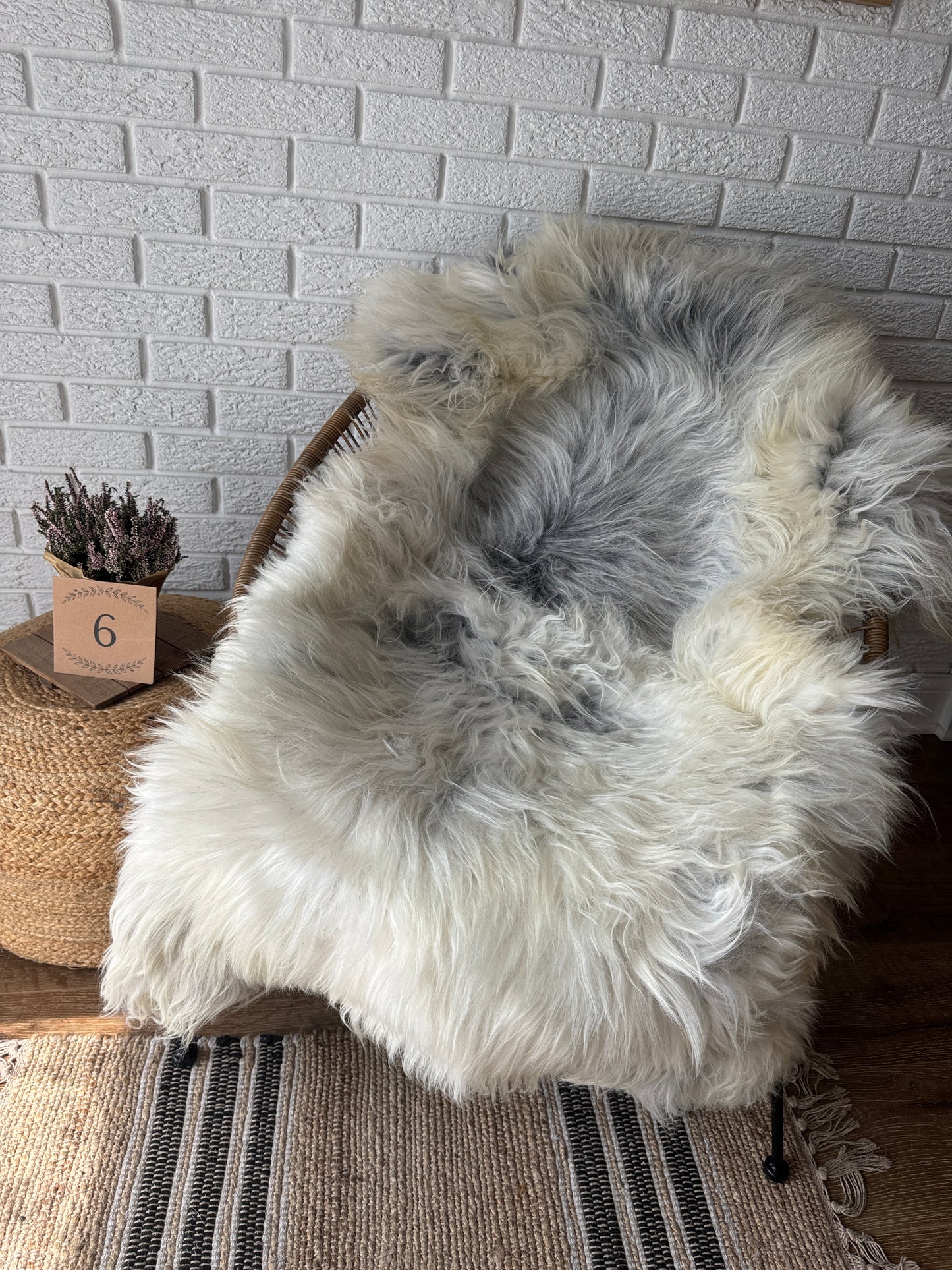 Follkee Icelandic Sheepskin Rug Throw Fur Rug Sheepskin Rug throw, natural sheepskin, real sheepskin rug, chair throw, sheepskin throw