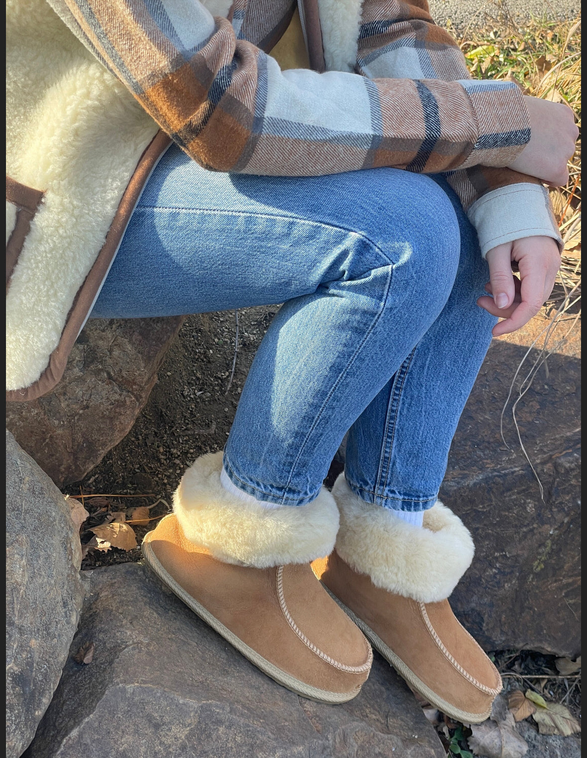 Follkee Slippers 100% Sheep Skin Wool Lined Handcrafted Luxury