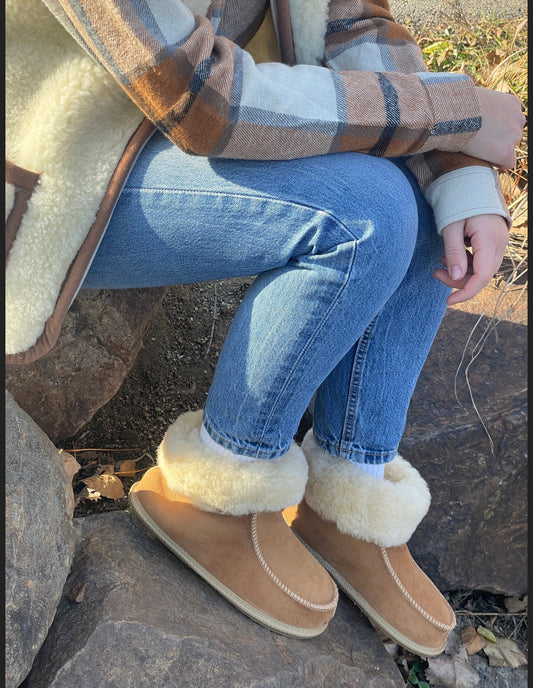 Follkee Slippers 100% Sheep Skin Wool Lined Handcrafted Luxury