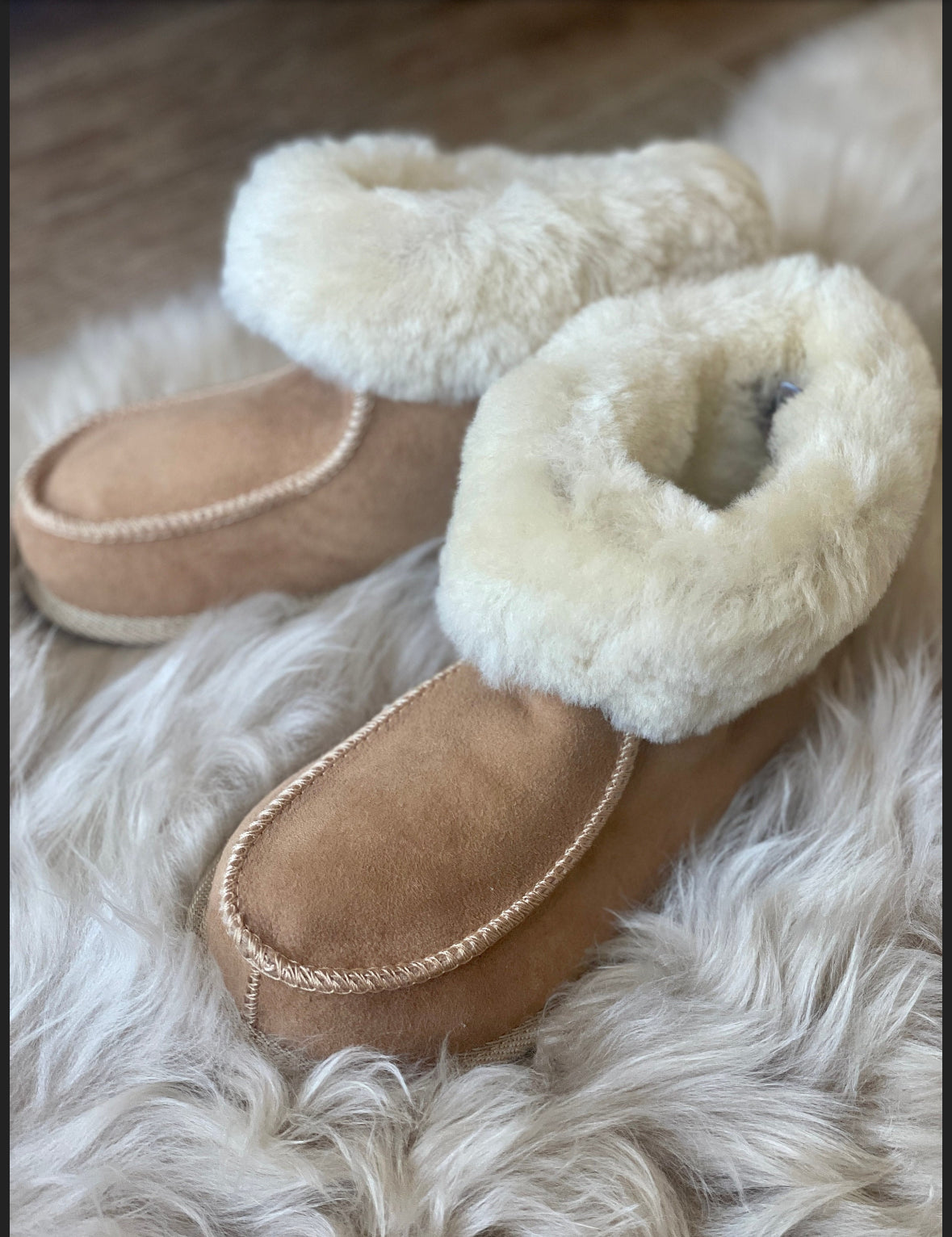 Follkee Slippers 100% Sheep Skin Wool Lined Handcrafted Luxury