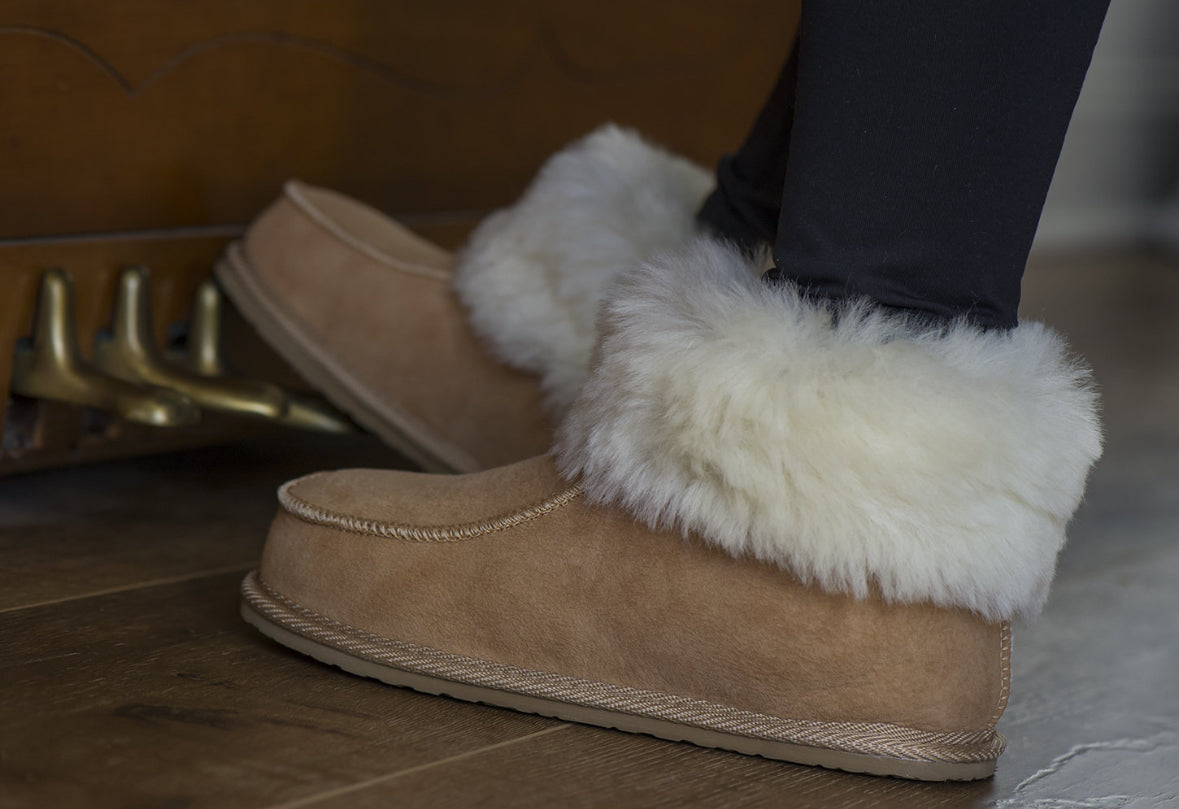 Follkee Slippers 100% Sheep Skin Wool Lined Handcrafted Luxury