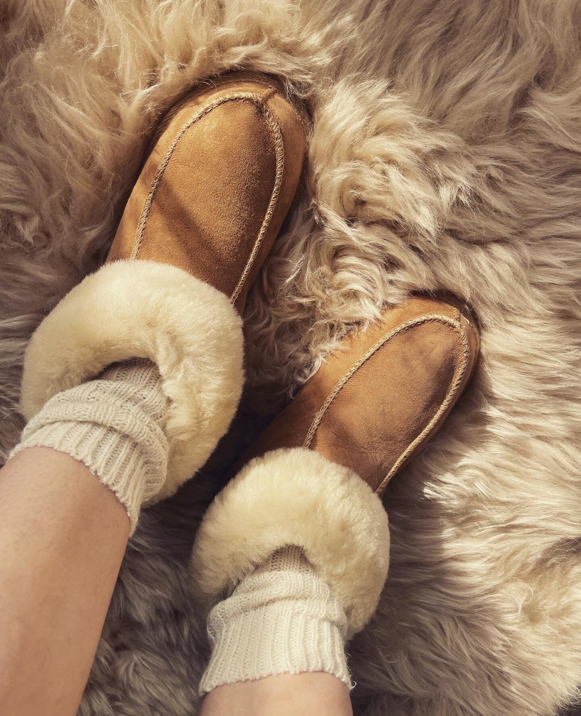 Follkee Slippers 100% Sheep Skin Wool Lined Handcrafted Luxury