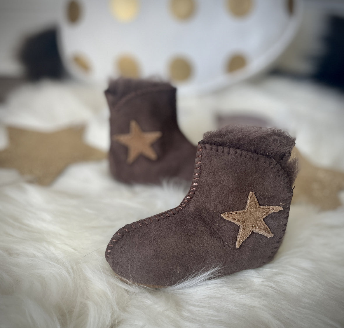 Follkee Children Slippers House Shoes Handcrafted Wool 100% Leather