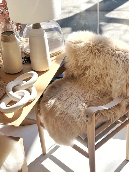 Follkee Carmel Iceland Sheepskin Rug Natural Humanely Sourced