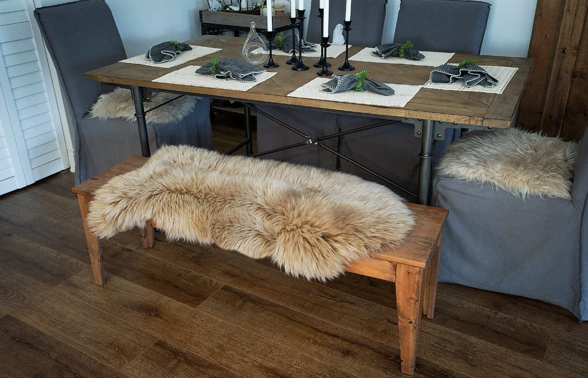 Follkee Carmel Iceland Sheepskin Rug Natural Humanely Sourced