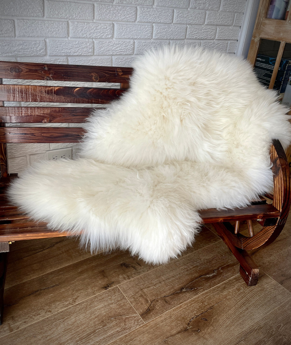 Follkee Beautiful White Iceland SHEEPSKIN rug Sheepskin Throw Fur Rug Sheepskin Rug