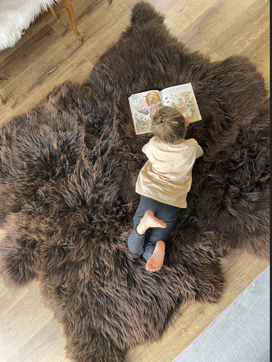 Follkee Sheepskin, Natural Brown Icelandic Sheepskin, sheepskin rug throw, natural sheepskin, real sheepskin rug