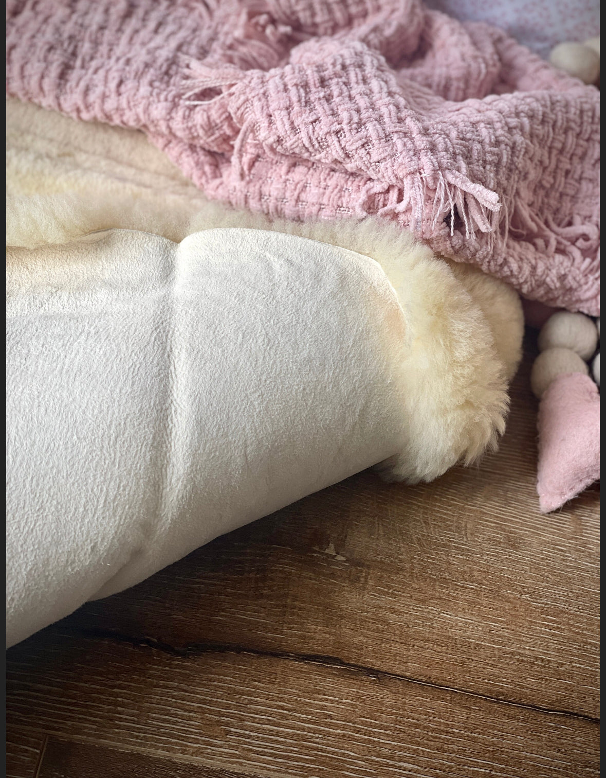 Nursery Sheepskin, Organic Relugan Sheepskin Mat – Natural, Hypoallergenic Long Wool
