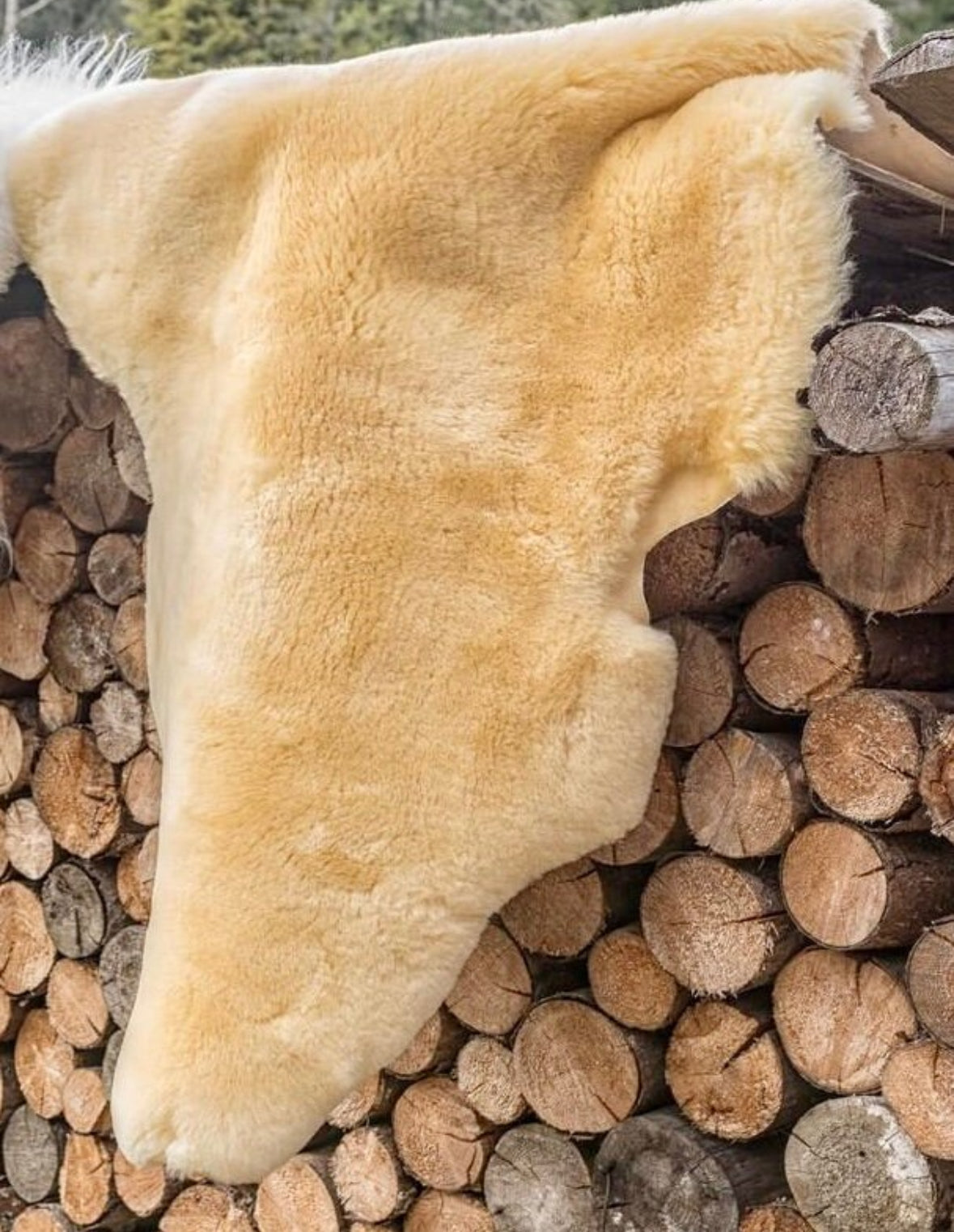 Nursery Sheepskin, Organic Relugan Sheepskin Mat – Natural, Hypoallergenic Long Wool