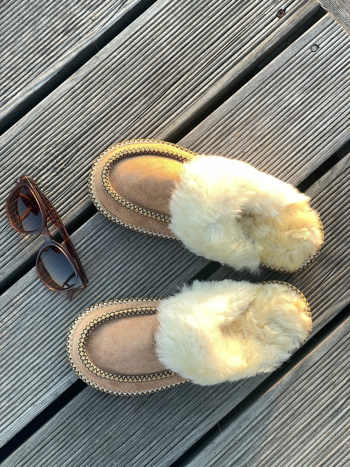 Betti New Collection Women's Slip on SheepSkin Merino Wool Slippers , House Shoes