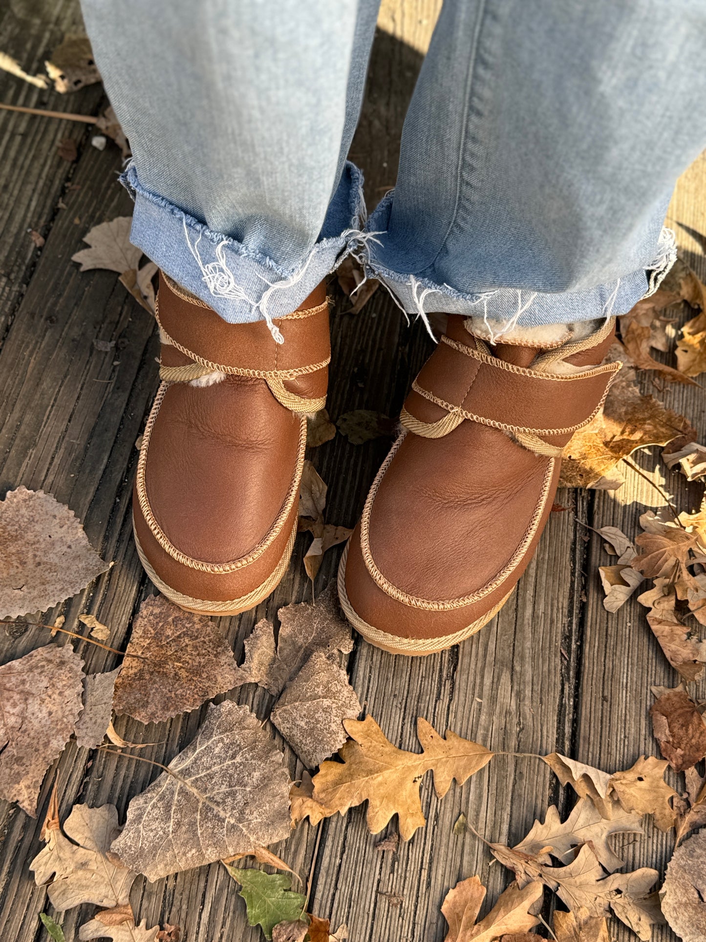 Follkee Slippers 100% Sheep Skin Wool Lined Handcrafted Luxury -LEO