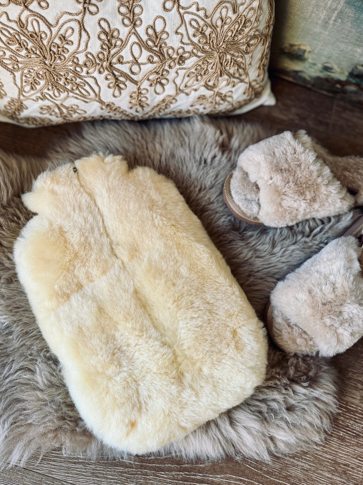 Sheepskin Hot Water Bottle Cover, Relugan, Medical Sheepskin, All Natural
