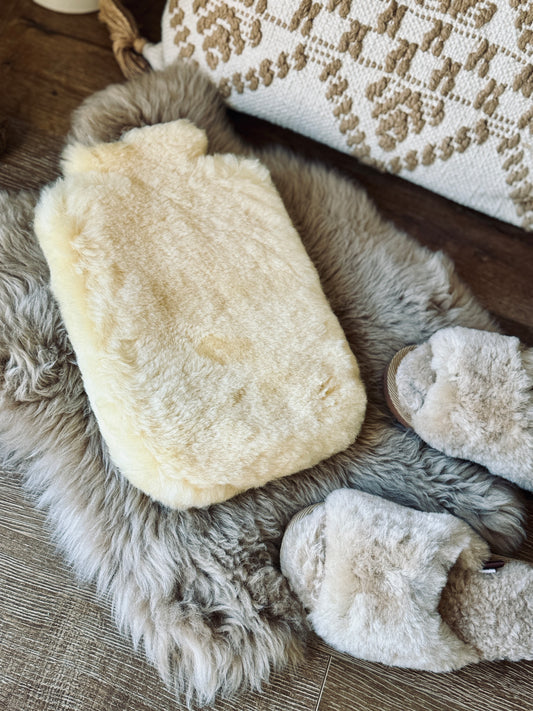 Sheepskin Hot Water Bottle Cover, Relugan, Medical Sheepskin, All Natural